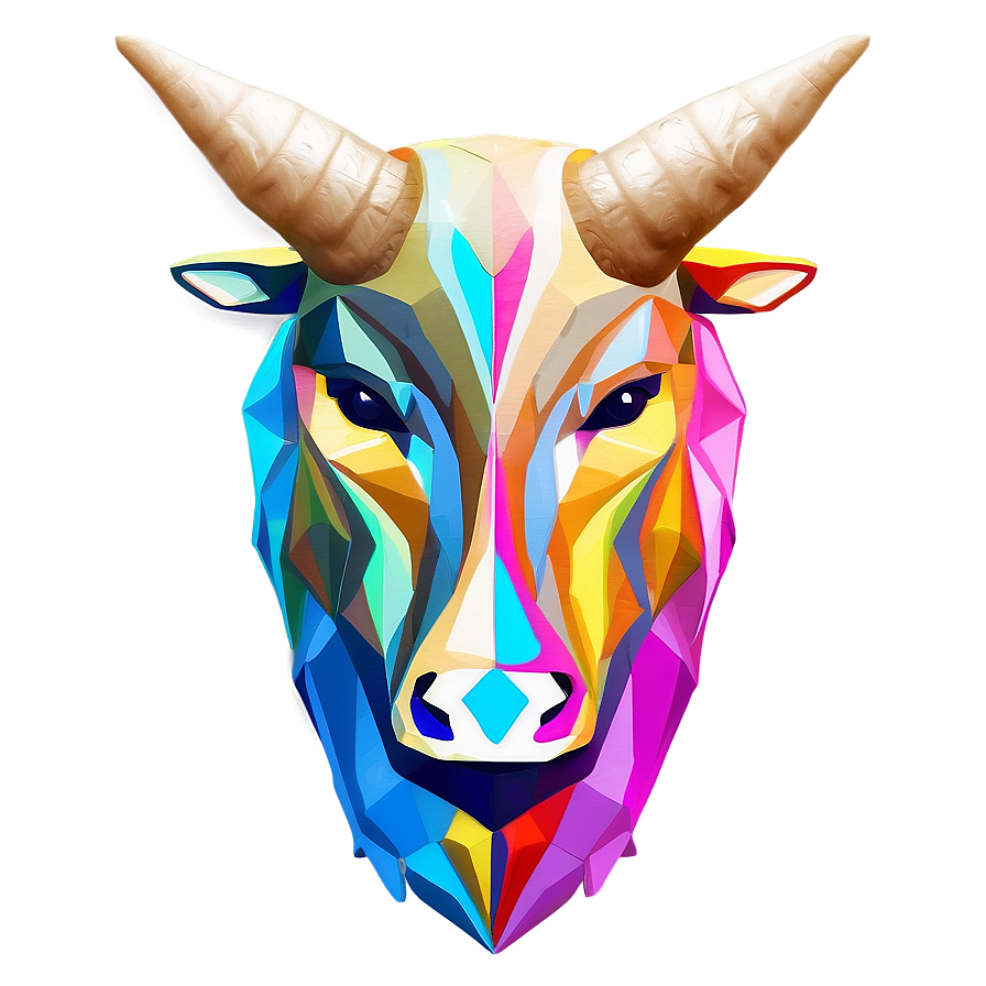 Taurus In Abstract Colors Png 06112024