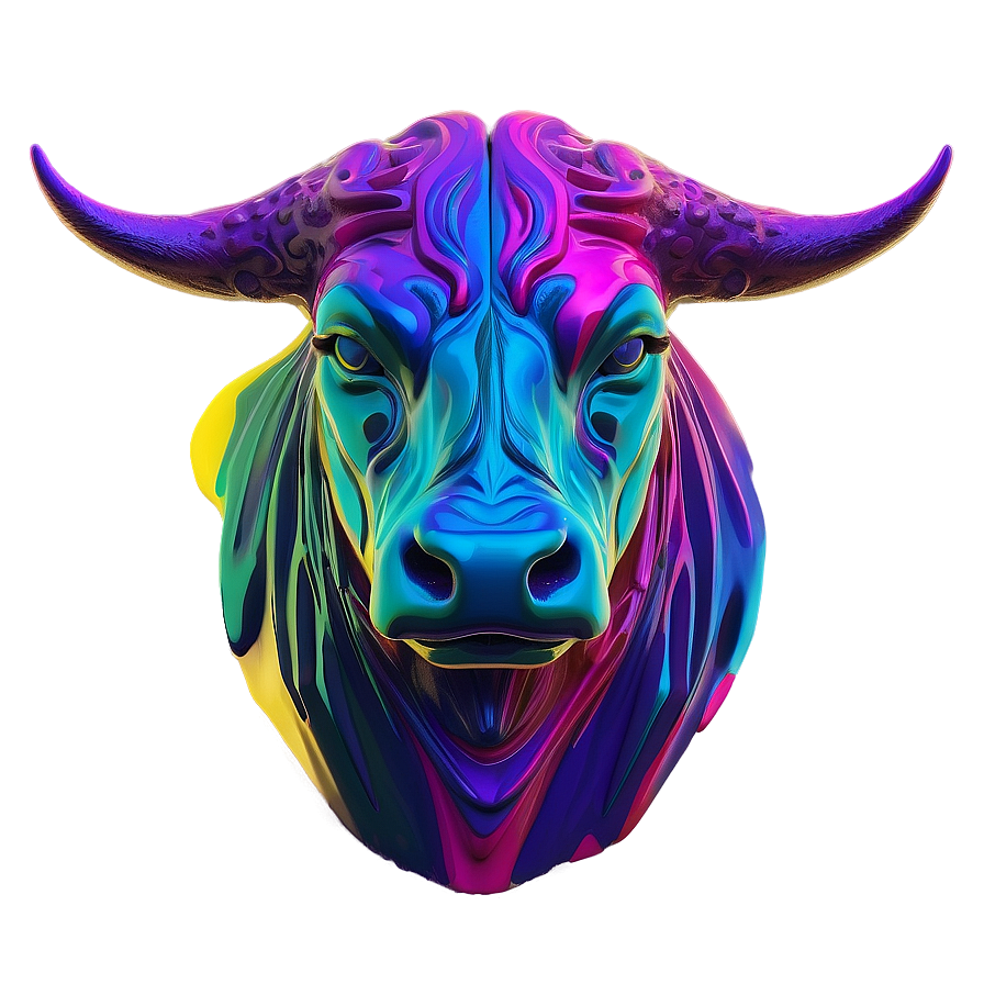 Taurus In Abstract Colors Png Fjs