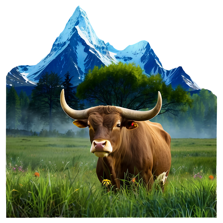 Taurus In Nature Scene Png Ypq