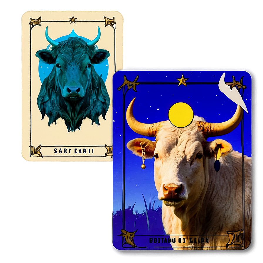 Taurus Tarot Card Style Png 63