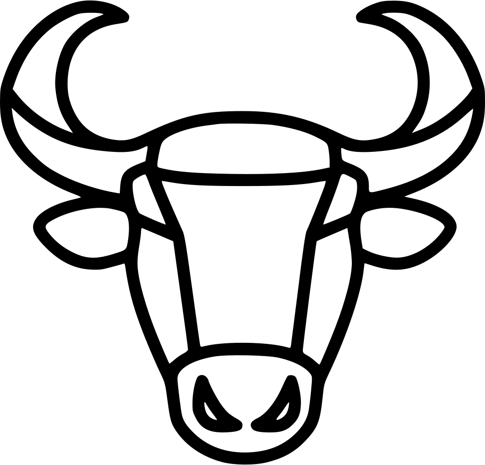 Taurus Zodiac Sign Outline PNG with transparent background
