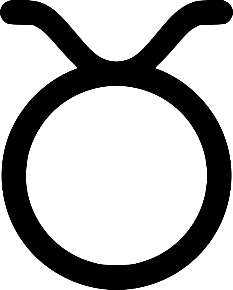 Taurus Zodiac Symbol Black