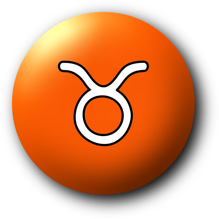 Taurus Zodiac Symbol Button