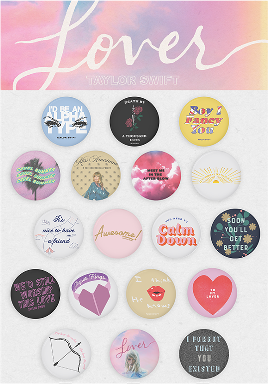 Taylor Swift Lover Album Pins