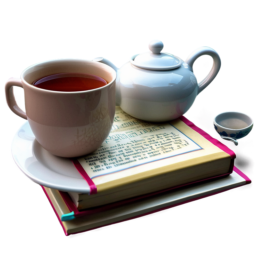 Tea And Books Cozy Png 50