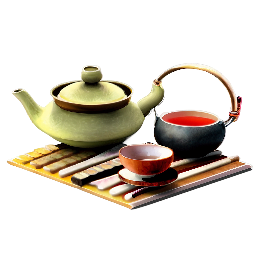 Tea Ceremony Set PNG 05242024 PNG with transparent background