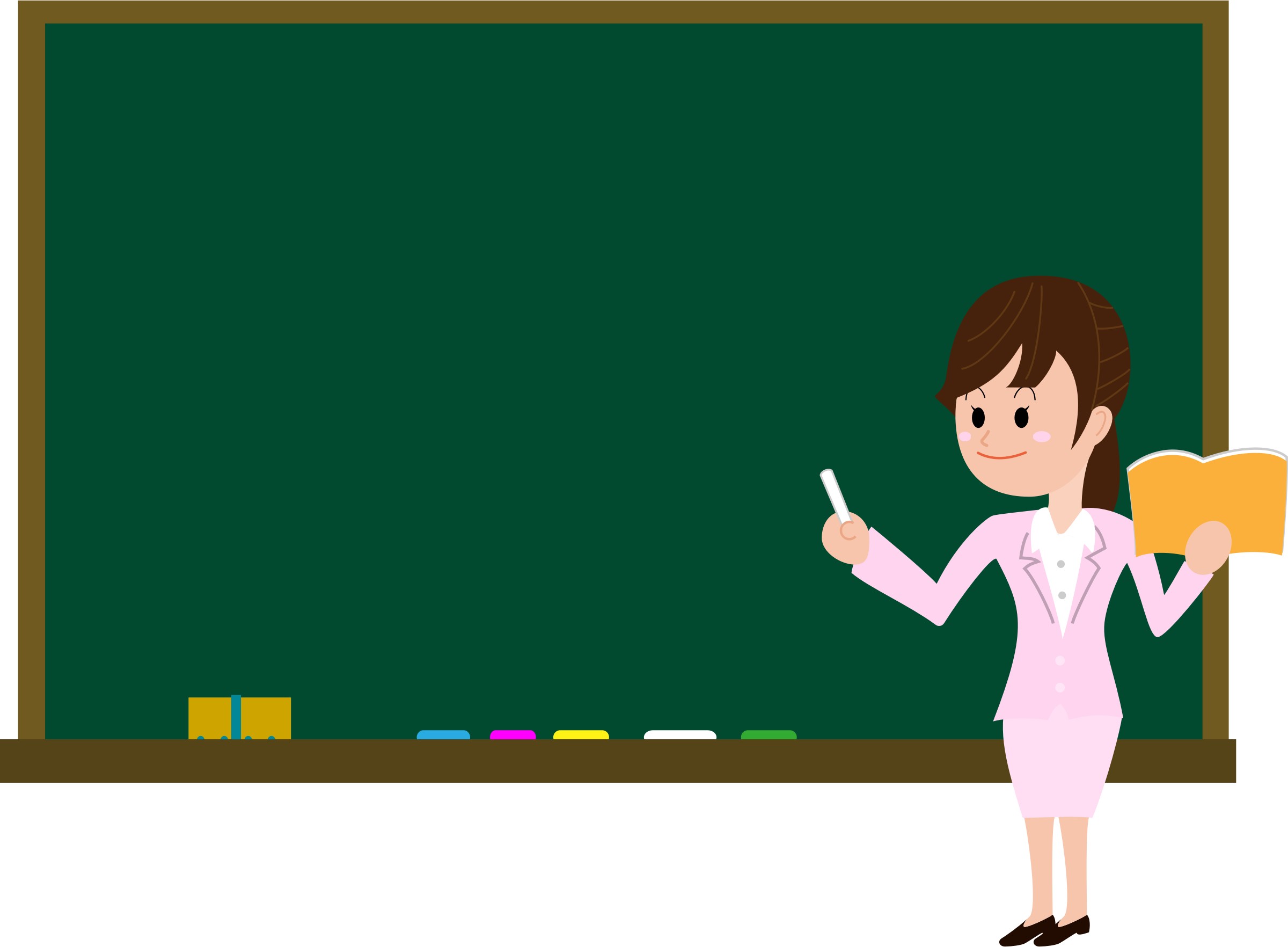 Download Female Teacher On Blackboard In Classroom - Full Form Of Newspaper, HD Png Download PNG with transparent background