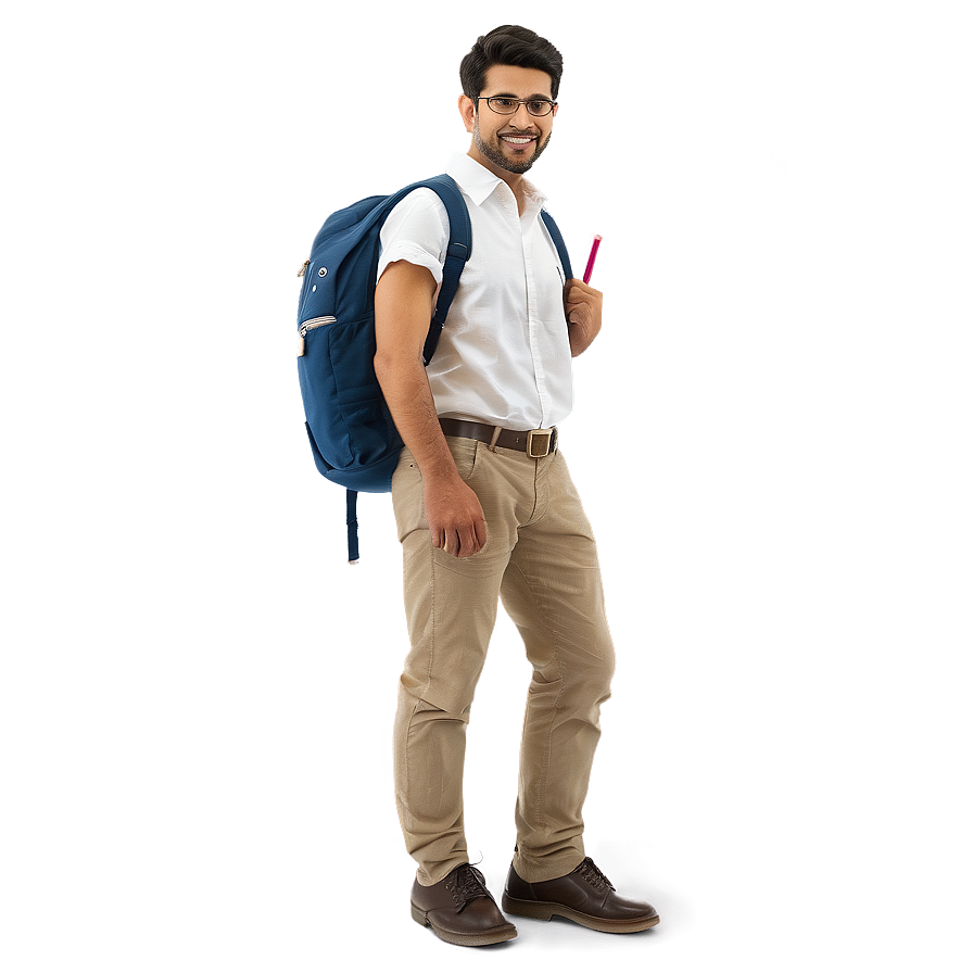 Teacher With Backpack Png Wbo93