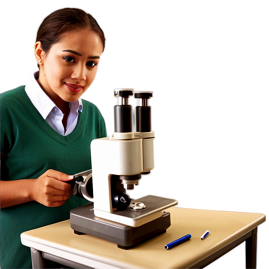 Teacher With Microscope Png 35