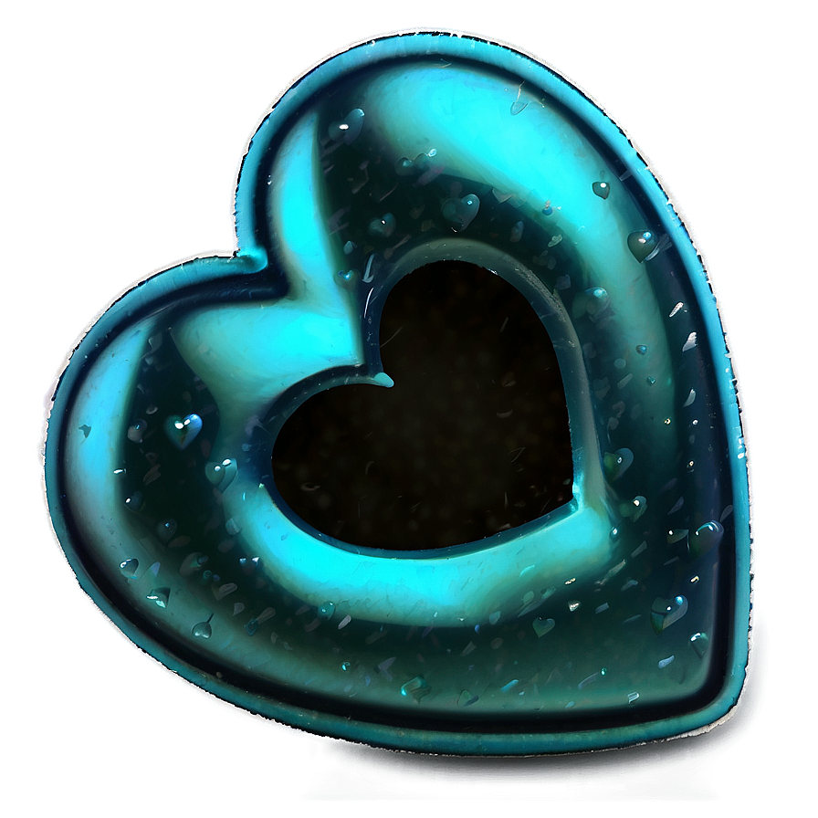 Teal Blue Heart Emoji Png 28