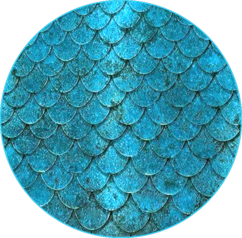 Teal Mermaid Scale Pattern