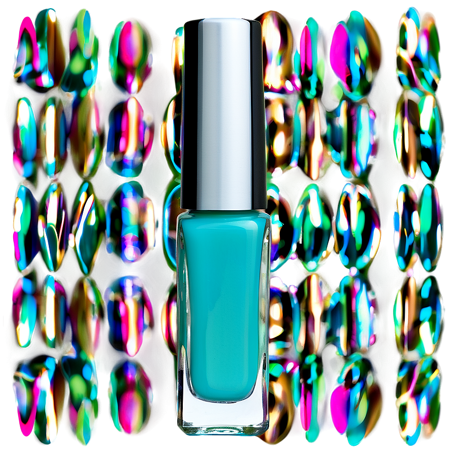Teal Nail Polish Bottle Png 06292024