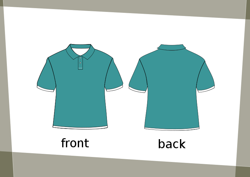 Teal Polo Shirt Design Template PNG image with a transparent background, free high-resolution download