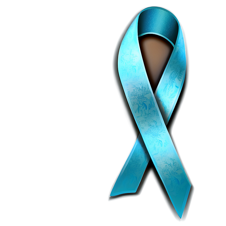 Teal Ribbon Banner Png 06282024