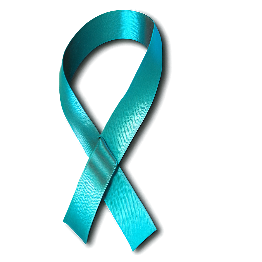 Teal Ribbon For Agoraphobia Awareness Png Pnx