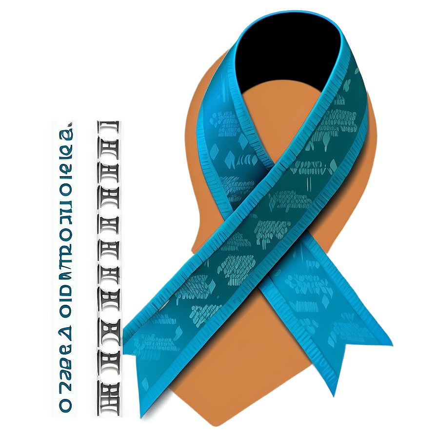 Teal Ribbon for PTSD Awareness PNG 06282024 PNG image with a transparent background, free high-resolution download