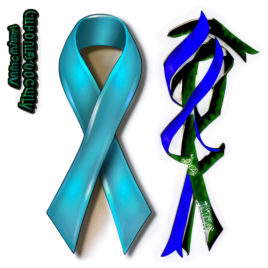 Teal Ribbon For Scleroderma Awareness Png 06282024