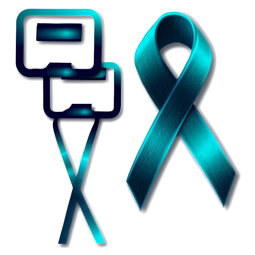 Teal Ribbon For Sexual Assault Awareness Png 14