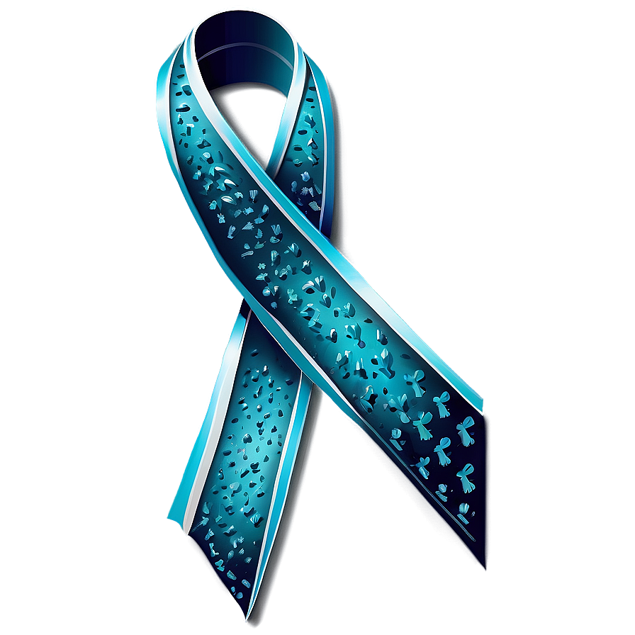 Teal Ribbon For Tourette Syndrome Awareness Png Ofs14