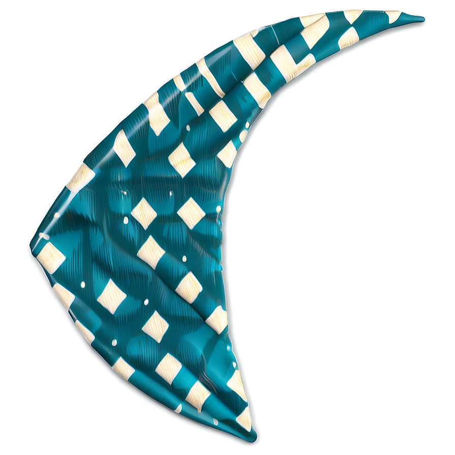 Teal Ribbon With Checkered Pattern Png 06282024