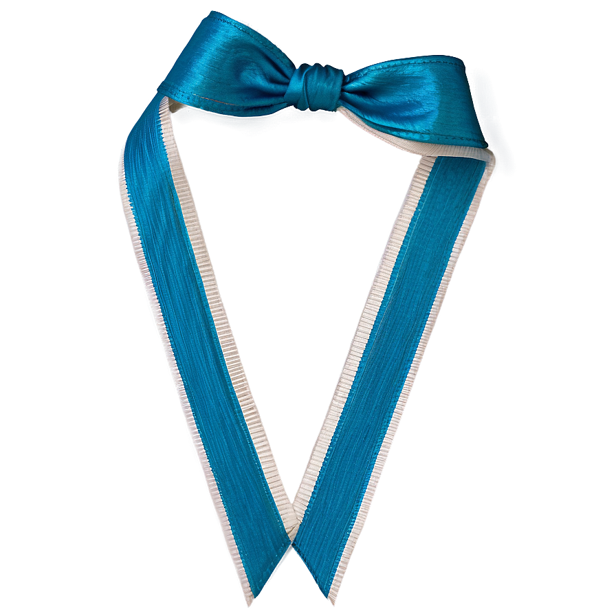 Teal Ribbon With Stripes Png Ijb18