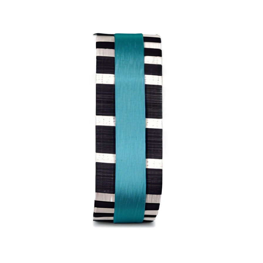 Teal Ribbon With Stripes Png Mqd