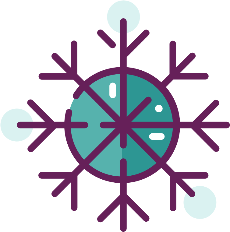 Teal Snowflake Graphic