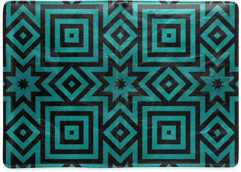 Teal/black Tribal Pattern Custom Notebook A5, HD Png Download PNG with transparent background