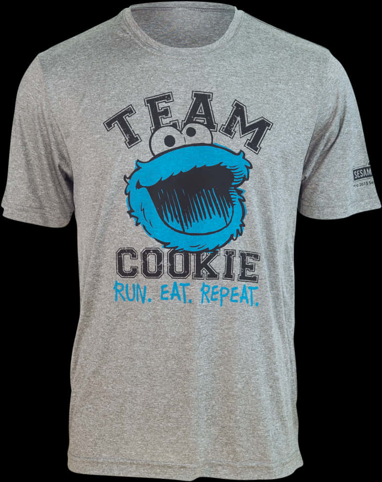 Team Cookie Monster 'run - Team Cookie Monster Shirts, HD Png Download PNG with transparent background