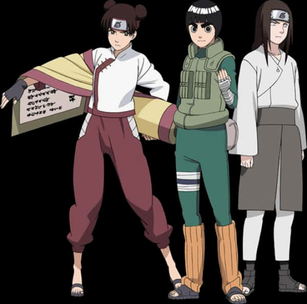 Team Guy Naruto Anime PNG with transparent background