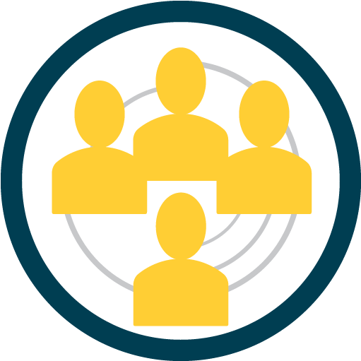 Teamwork Connection Icon PNG with transparent background