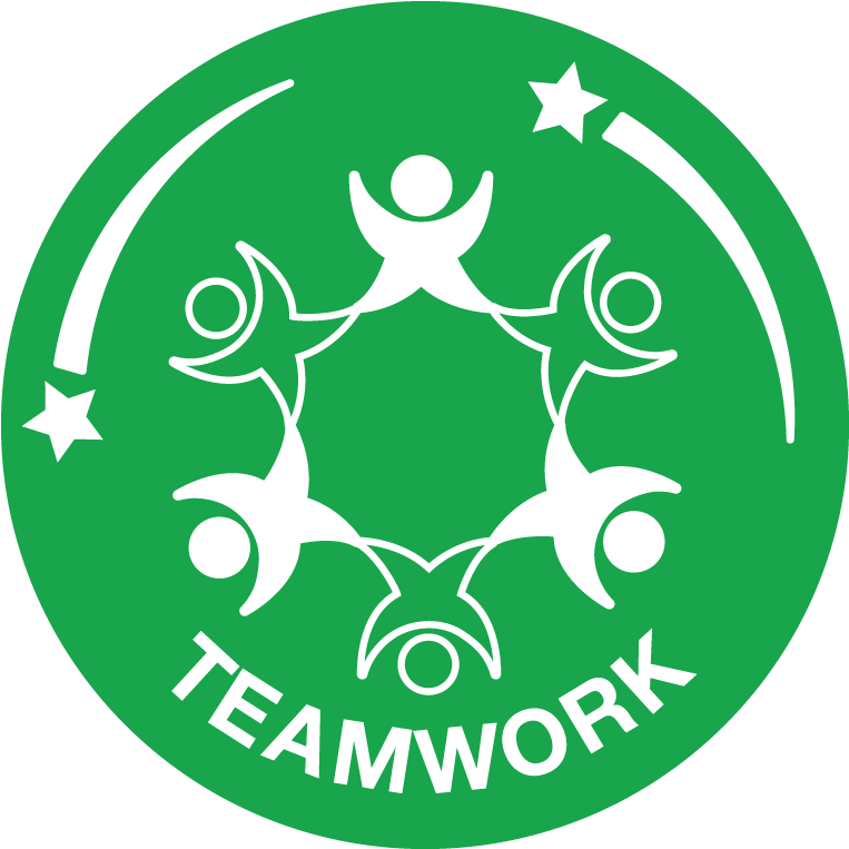 Teamwork Emblem Greenand White