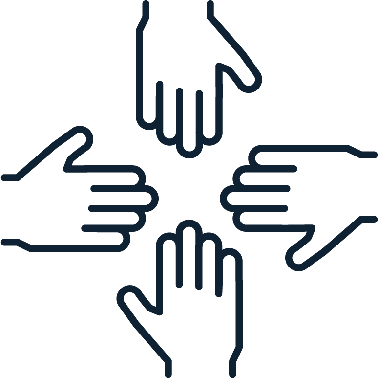 Teamwork Hands Together Graphic