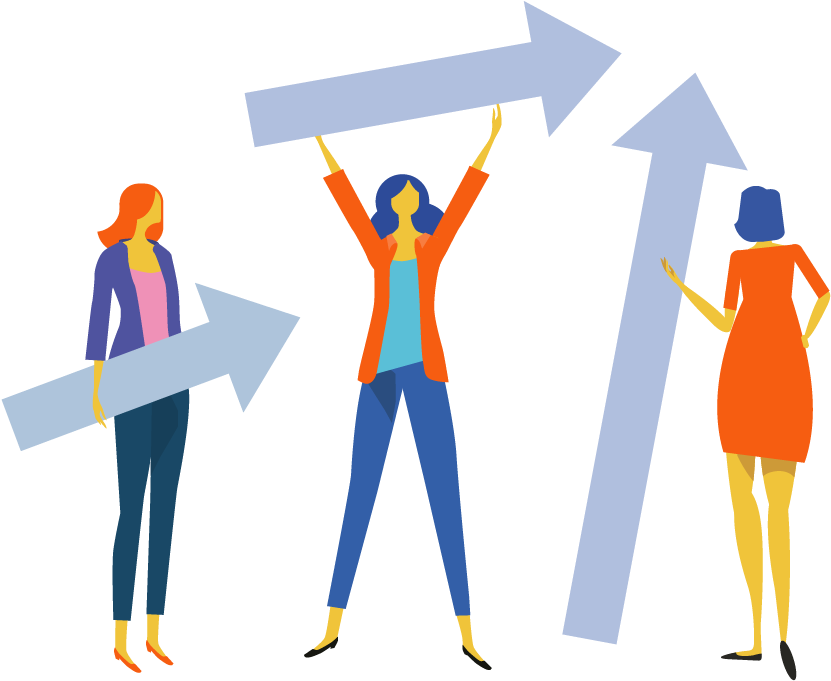 Teamwork Motivation Arrows PNG with transparent background