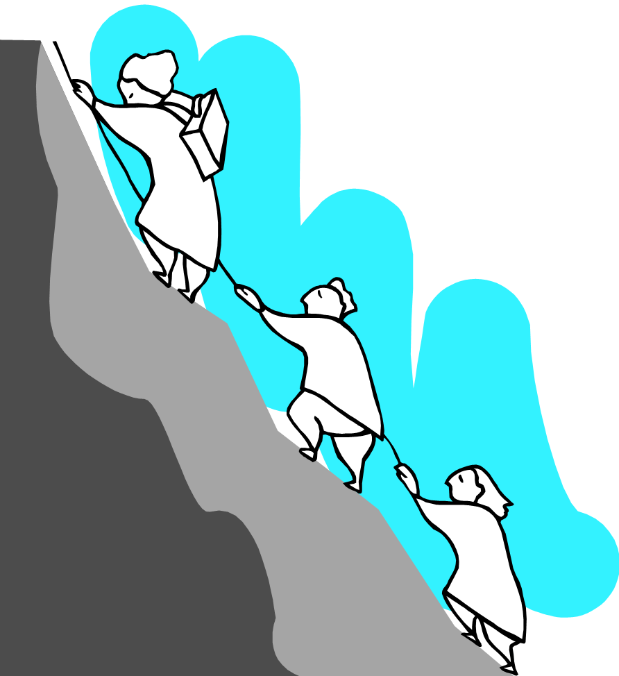Person Climbing A Mountain Clip Art Ciij - People Climbing A Mountain Clip Art, HD Png Download PNG with transparent background