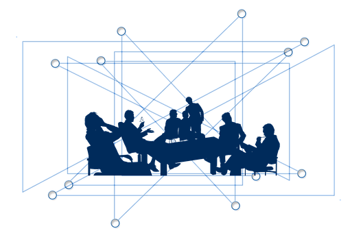 Teamwork Network Concept PNG with transparent background