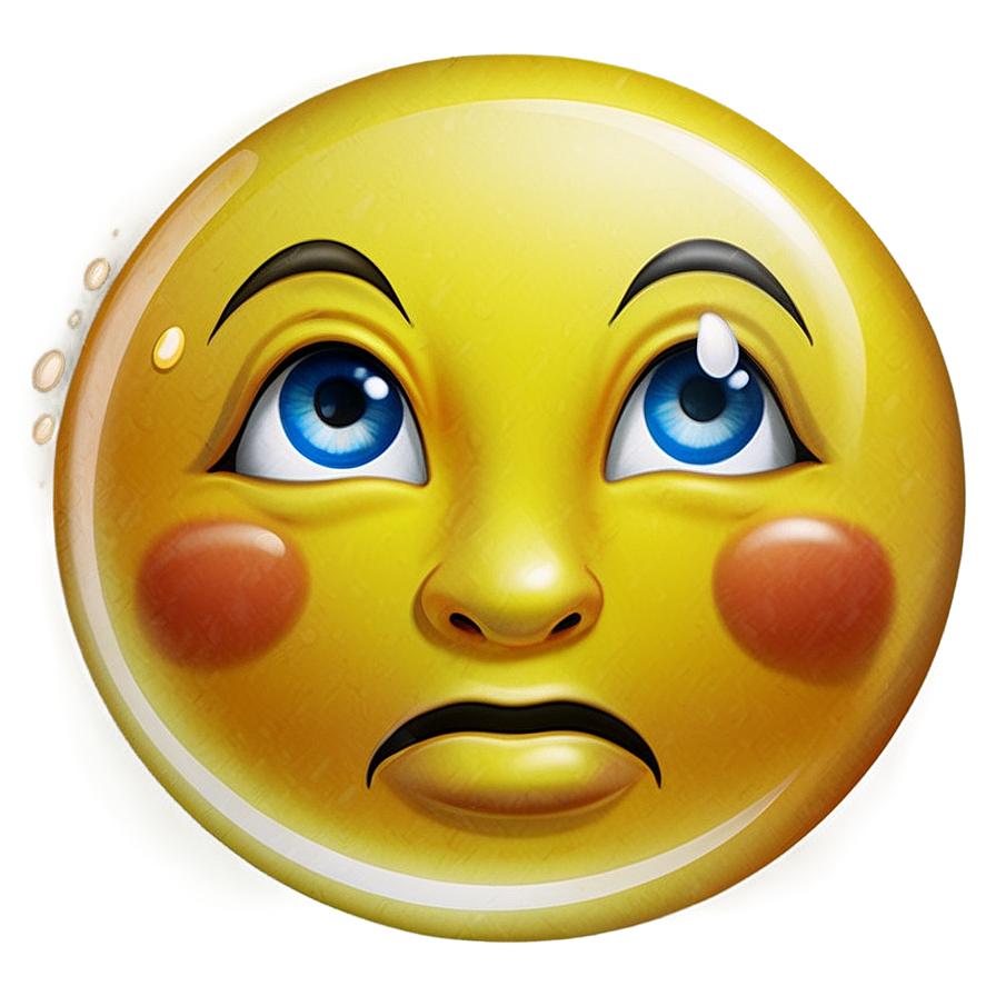 Tearful Emoji Graphic PNG 40 PNG with transparent background