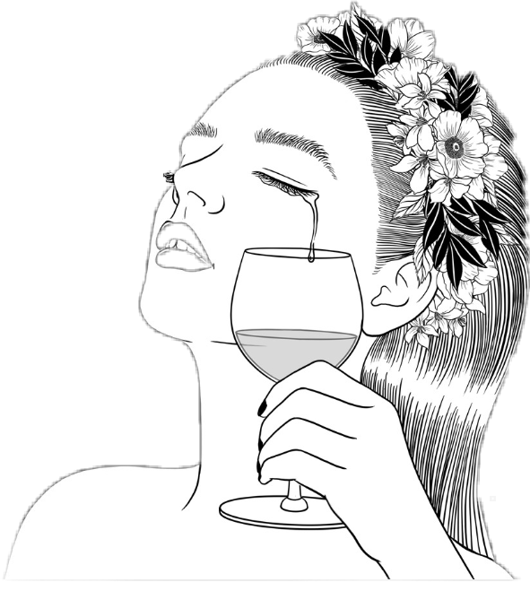 Tears Into Wine Illustration