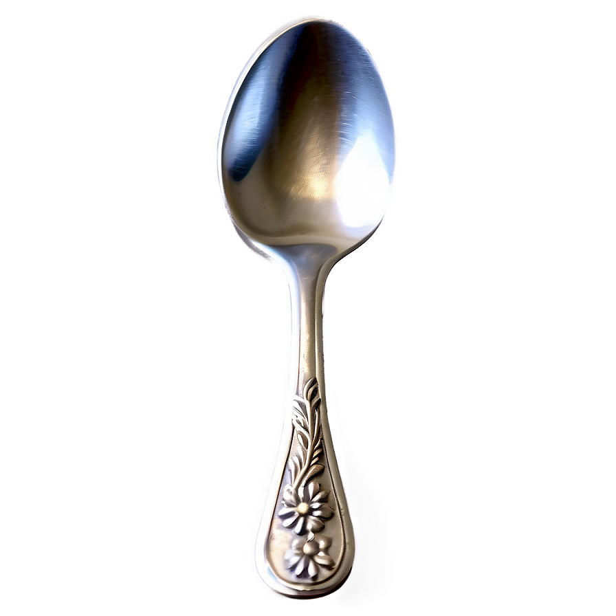 Teaspoon With Floral Embossment Png Ulm