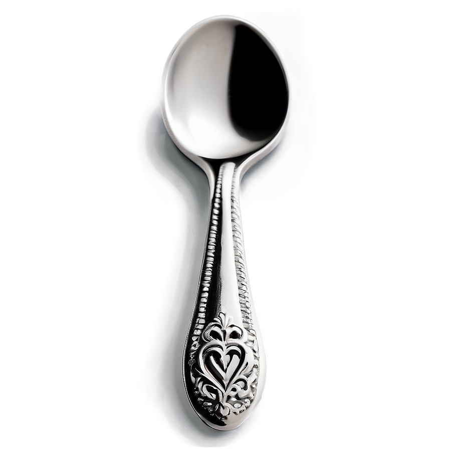 Teaspoon With Heart Detail Png 2