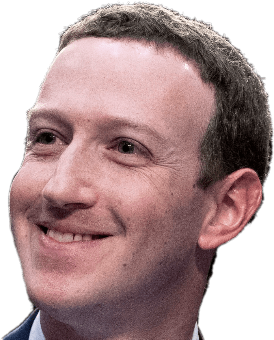 Celebrities - Mark Zuckerberg Smile Meme PNG with transparent background