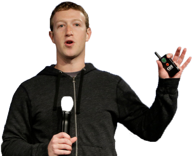 Mark Zuckerberg Presents - Standing PNG with transparent background