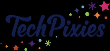 Tech Pixies Logo Colorful Stars PNG image with a transparent background, free high-resolution download