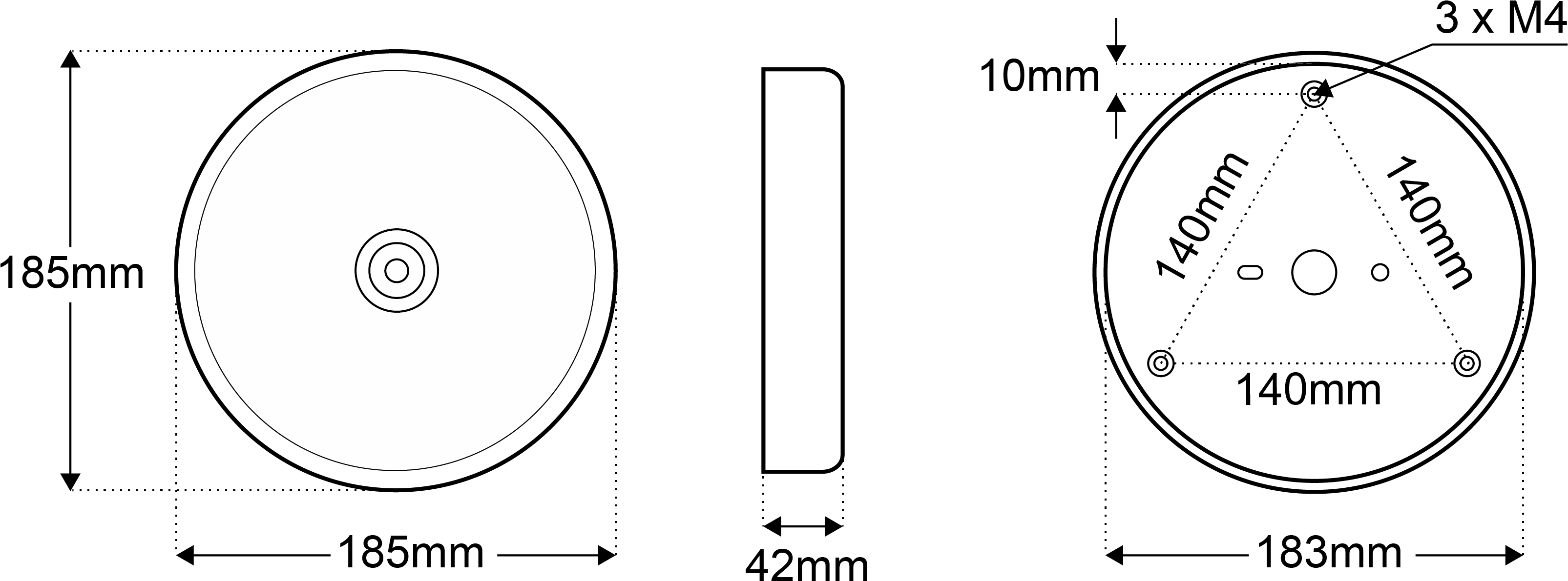 Technical Drawing Rounded Rectangle Object