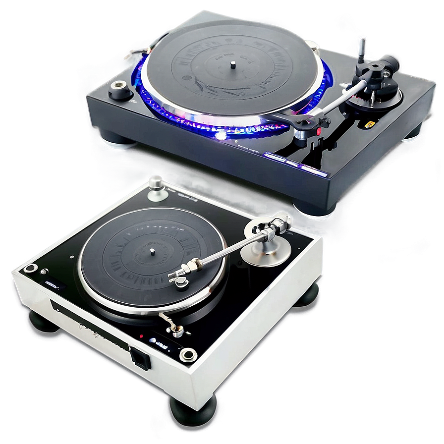 Techno Turntable Setup PNG 16 PNG with transparent background