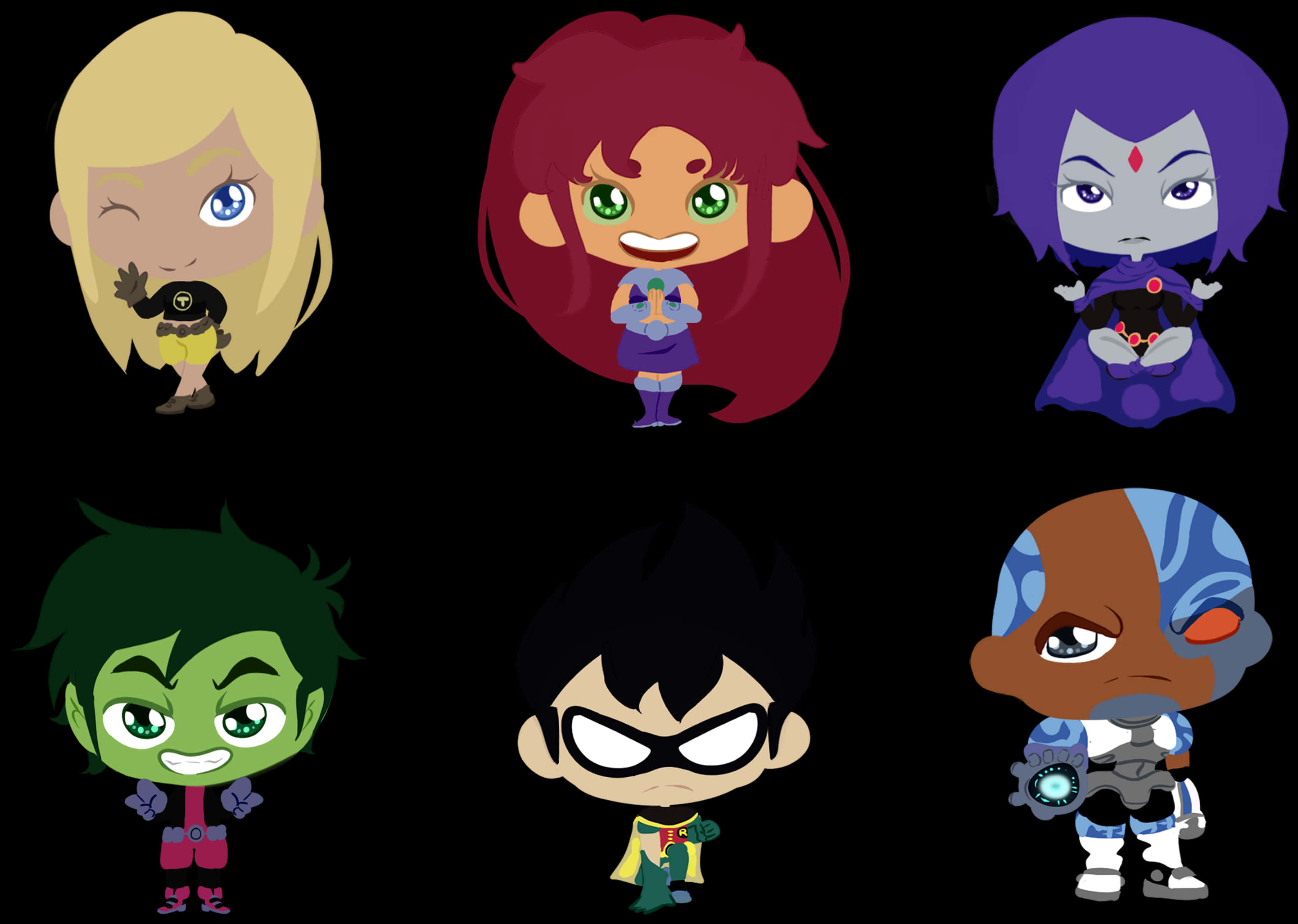 Teen Titans Go Characters Cute Version