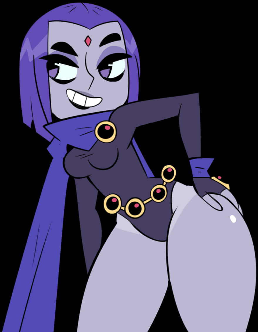 Teen Titans Go Raven Smiling Pose