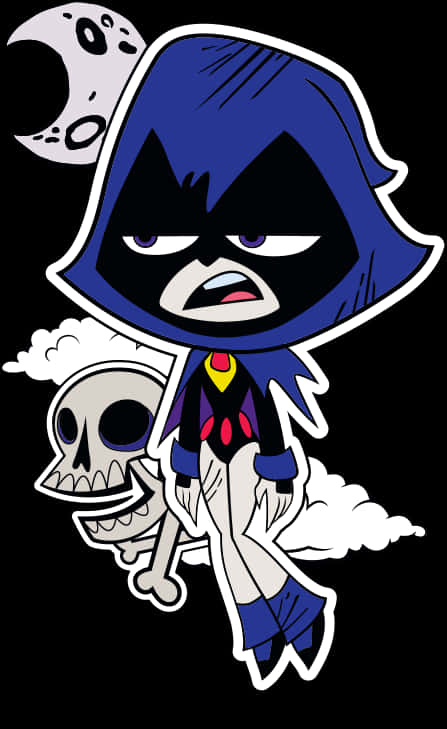 Teen Titans Go Raven With Skull