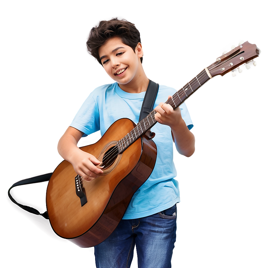 Teenager Playing Guitar Png Ibw44