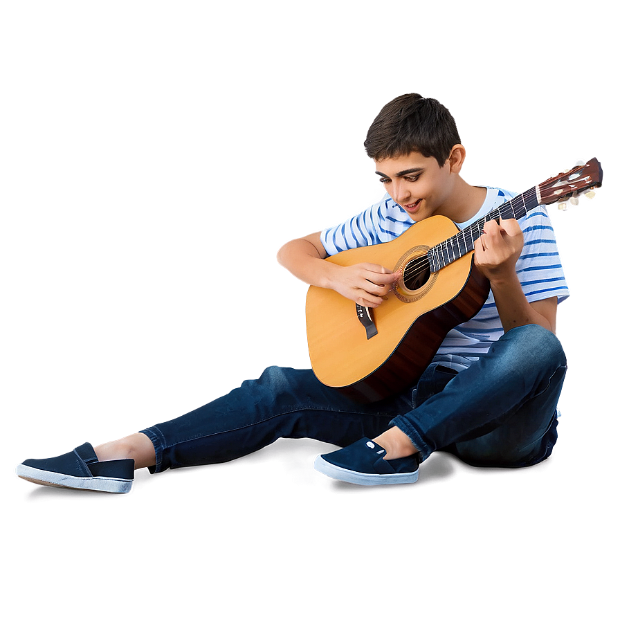 Teenager Playing Guitar Png Ydq